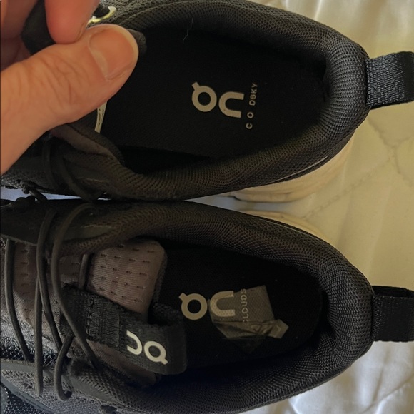 On Running Kids Black and White Athletic Shoes - Picture 2 of 5